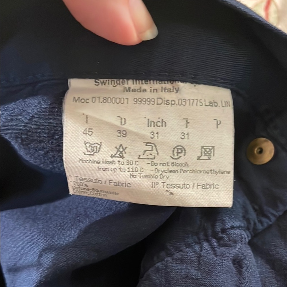 Fendi Navy Blue Straight Leg Soft Cotton Vintage Pants - Picture 9 of 10